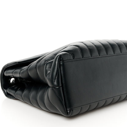 Saint Laurent Calfskin Y Quilted Monogram Monochrome Medium Loulou Chain Satchel Black 10 of 11