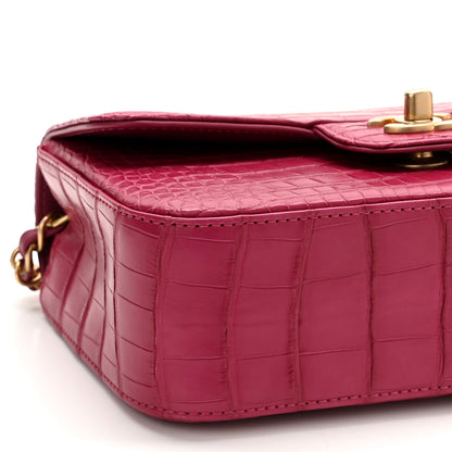 Chanel Matte Alligator Mini Flap Pink 9 of 11
