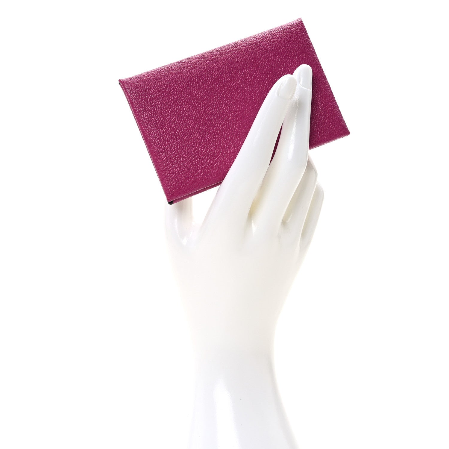 Hermes Chevre Mysore Calvi Card Case Rose Pourpre 2 of 8