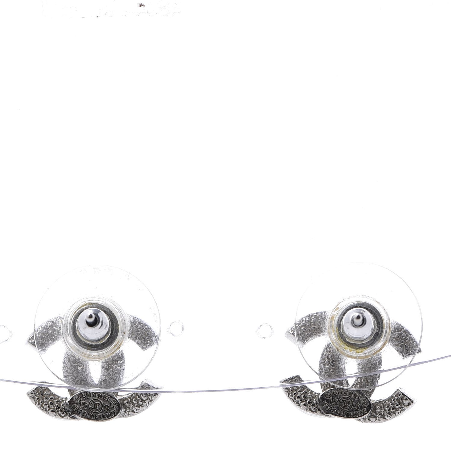 Crystal CC Earrings Silver