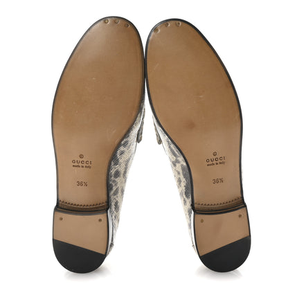 Gucci Lambskin Animalier Karung Printed Horsebit Loafers 36.5 Roccia 6 of 9