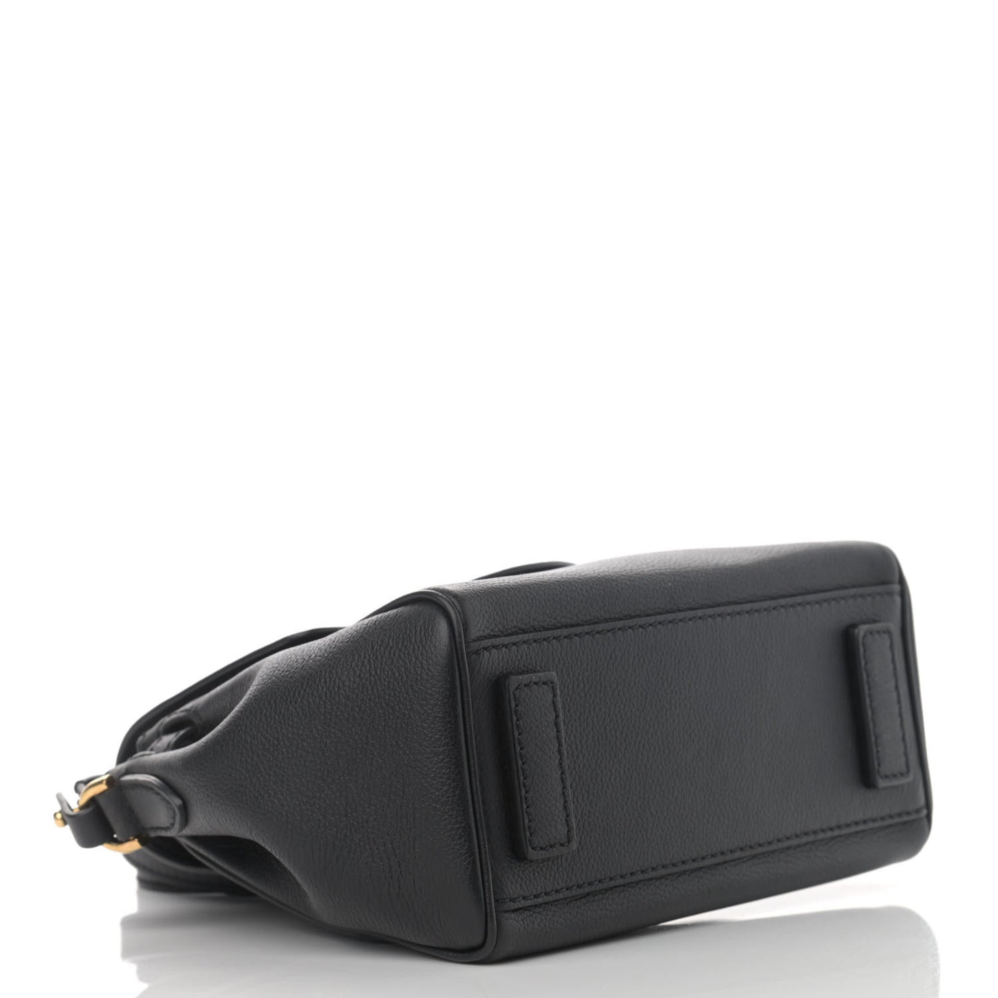 Grained Calfskin Small La Medusa Top Handle Bag Black