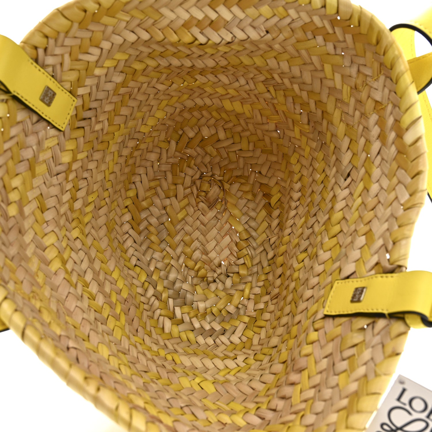 Loewe Raffia Small Basket Tote Bag Natural Yellow 5 of 13