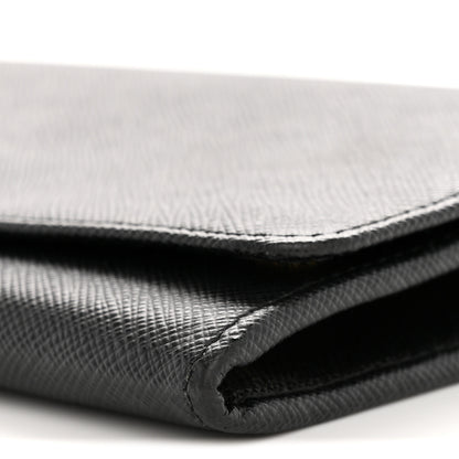 Prada Saffiano Metal Oro Chain Wallet Black 9 of 11