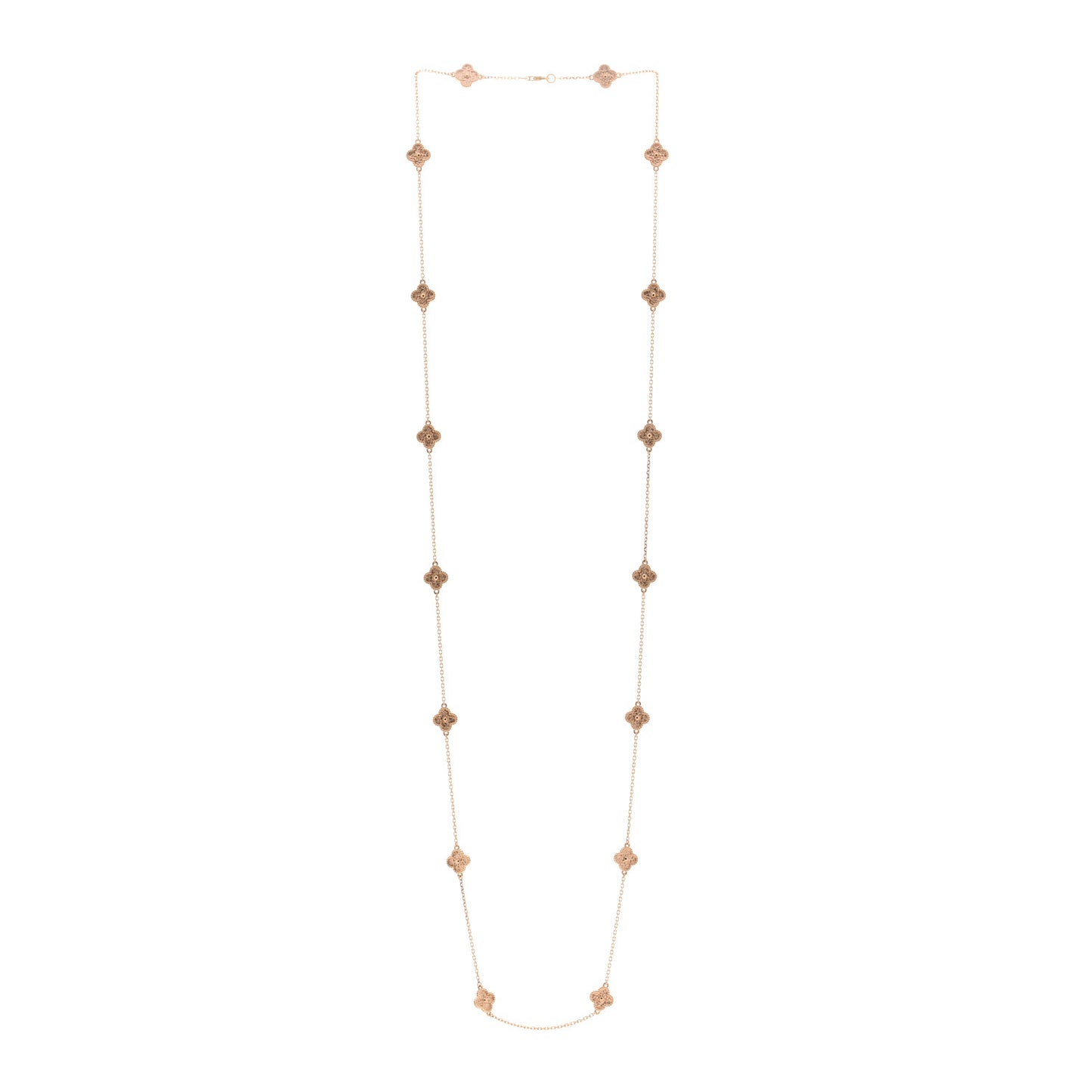 18K Rose Gold 16 Motifs Sweet Alhambra Necklace