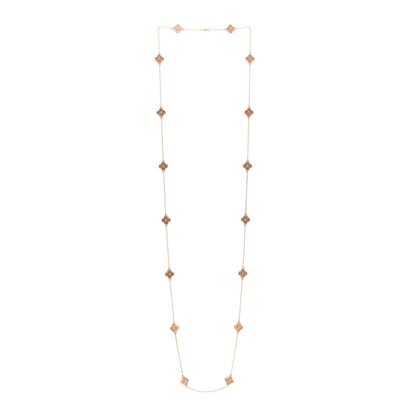 Van Cleef & Arpels 18K Rose Gold 16 Motifs Sweet Alhambra Necklace 3 of 5