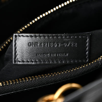 Saint Laurent Calfskin Crocodile Embossed Baby Sac De Jour Black 7 of 10