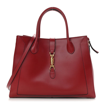 Gucci Boarded Plutone Calfskin Large Jackie 1961 Tote New Cherry Red 1 of 10