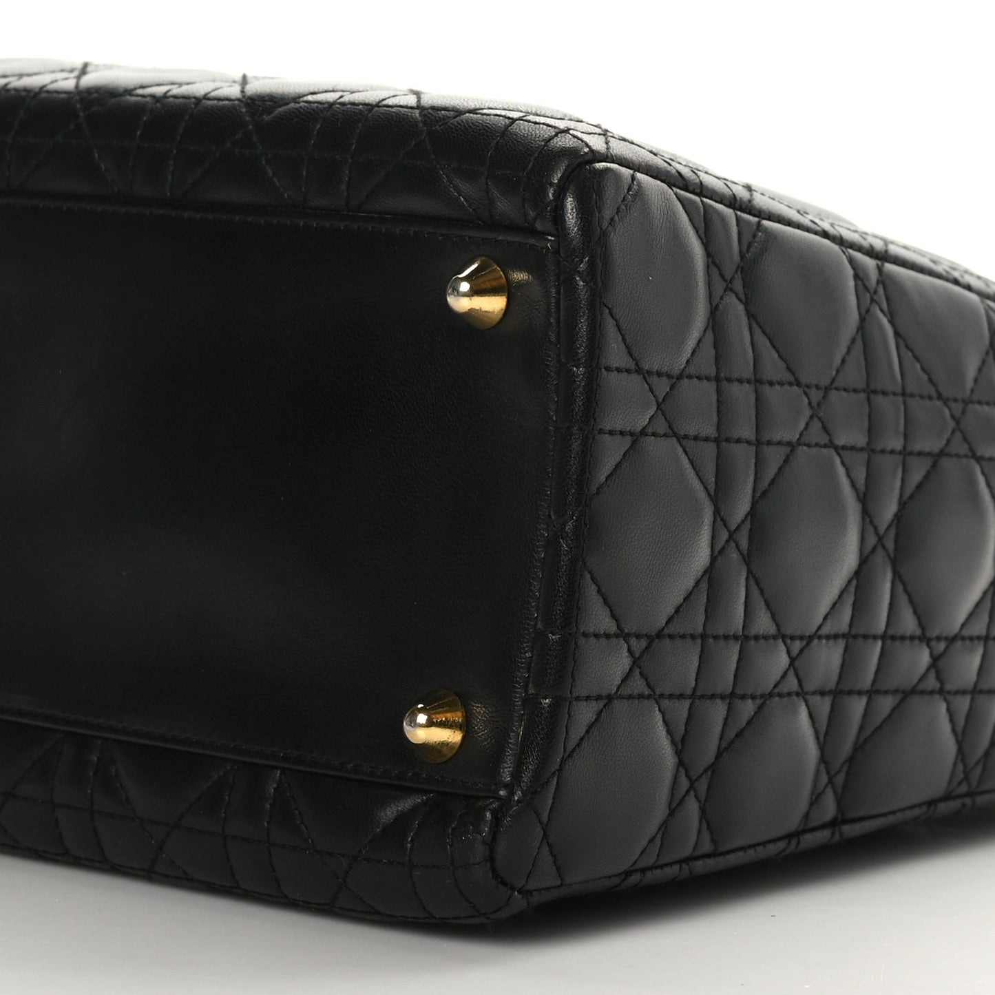 Lambskin Cannage Large Lady Dior Black