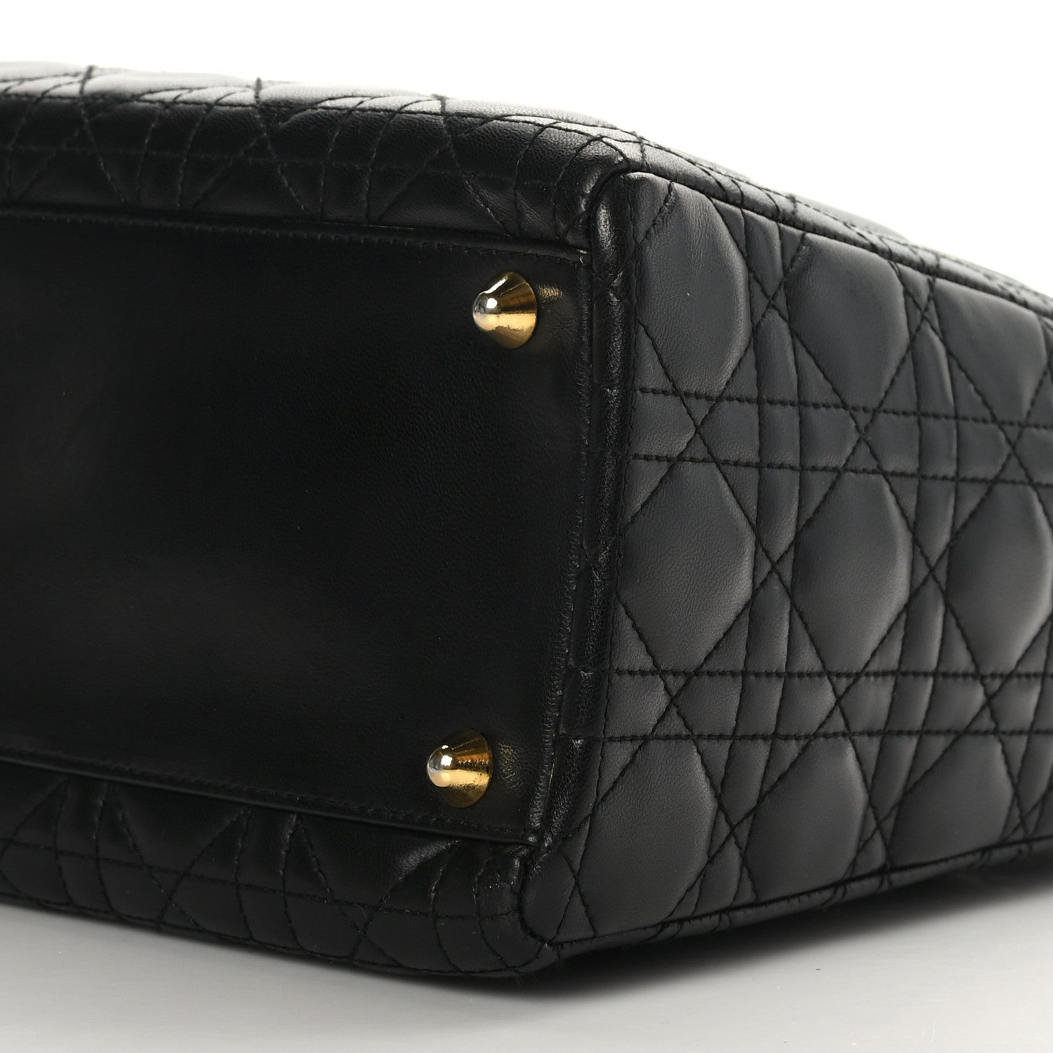 Christian Dior Lambskin Cannage Large Lady Dior Black 9 of 9