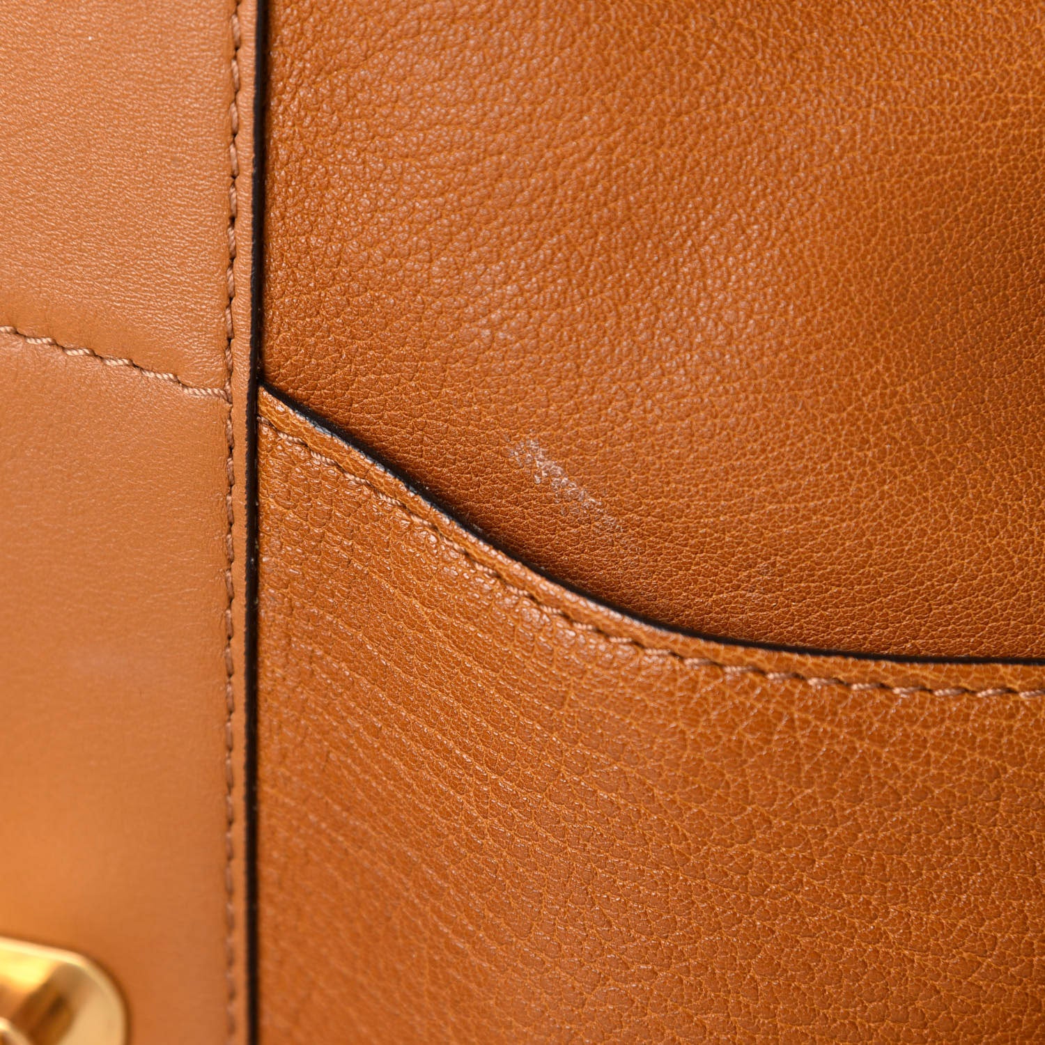 Chloe Grained Lambskin Medium Lexa Shoulder Bag Mustard Brown 11 of 13