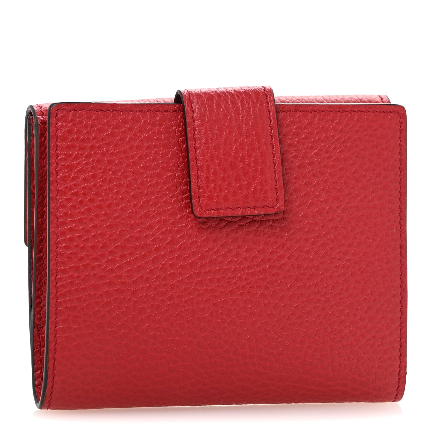 Dollar Calfskin Interlocking G French Wallet Red