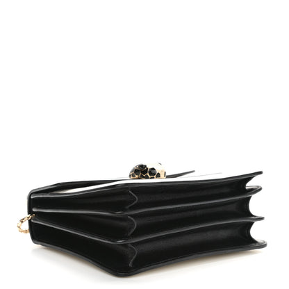 Bulgari Calfskin Serpenti Forever Top Handle White Black 4 of 14