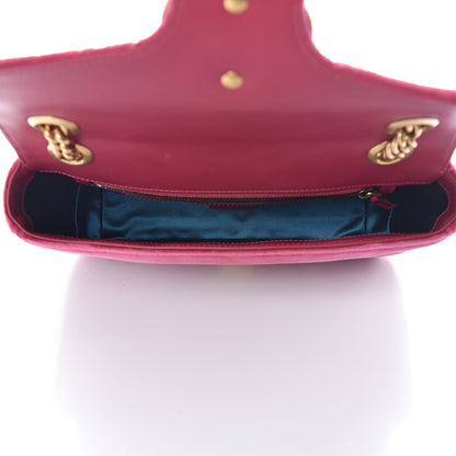 Gucci Velvet Matelasse Small GG Marmont Shoulder Bag Light Raspberry Rose 5 of 11