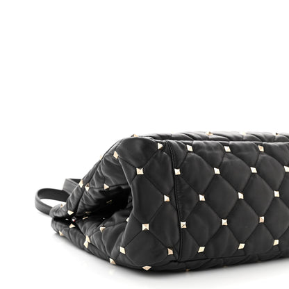 Valentino Garavani Nappa Quilted Boomstud Tote Black 8 of 9