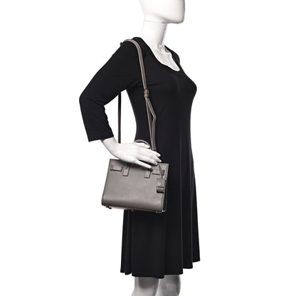 Saint Laurent Calfskin Nano Sac De Jour Fog 2 of 9