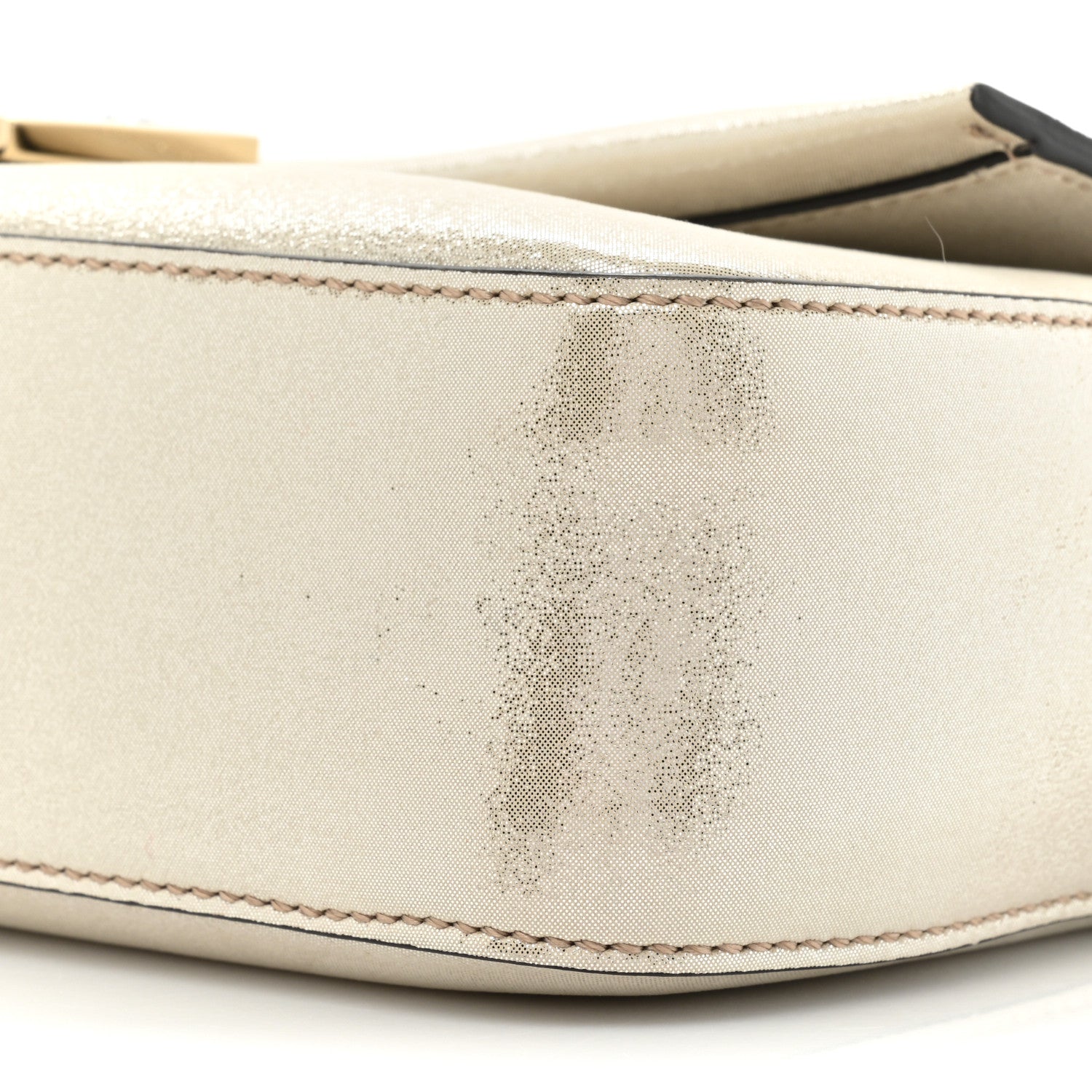 Fendi Metallic Lurex Crystal Re-Edition Baguette Gold 7 of 8