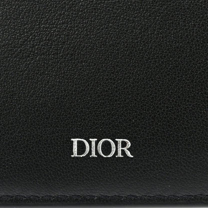 Christian Dior Calfskin Perforated Oblique Bi-Fold Do Galaxy Wallet Black 7 of 10