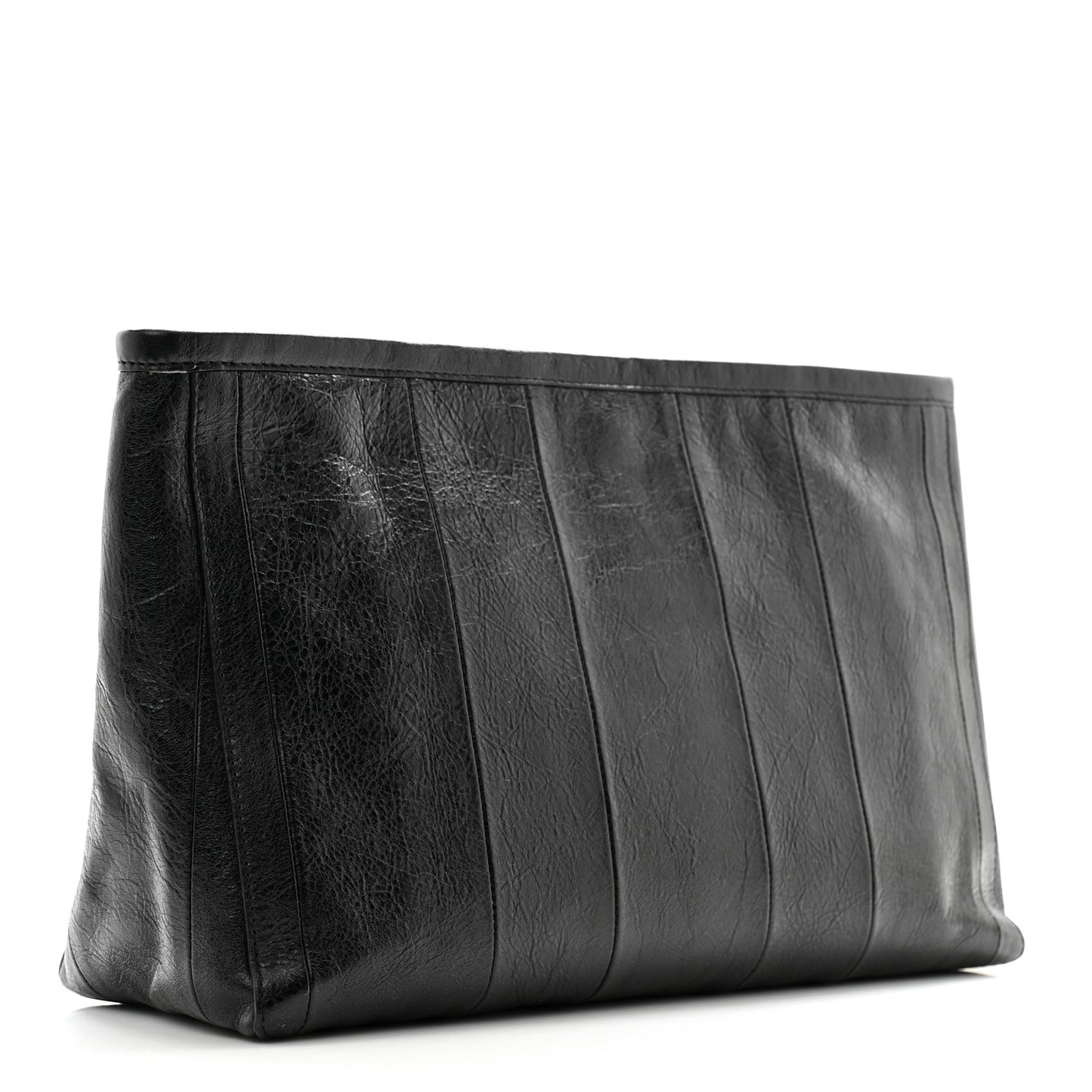 Agneau Arena Large Barbes Z Pouch with Handle Black