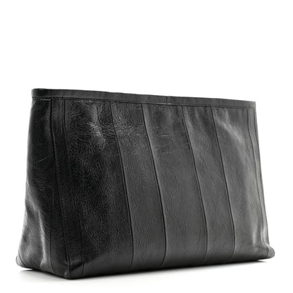 Balenciaga Agneau Arena Large Barbes Z Pouch with Handle Black 3 of 10