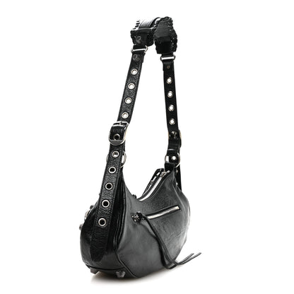 Balenciaga Agneau Arena Small Le Cagole Shoulder Bag Black 4 of 11