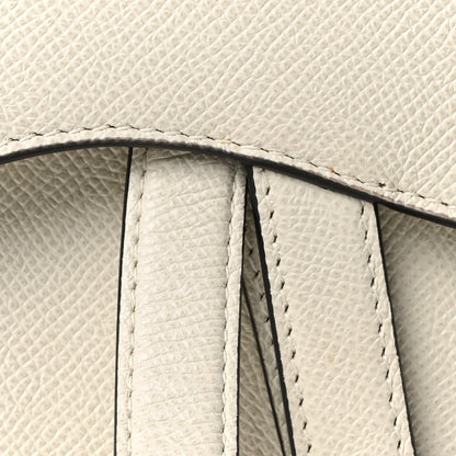 Christian Dior Grained Calfskin Saddle Bag White 8 of 10