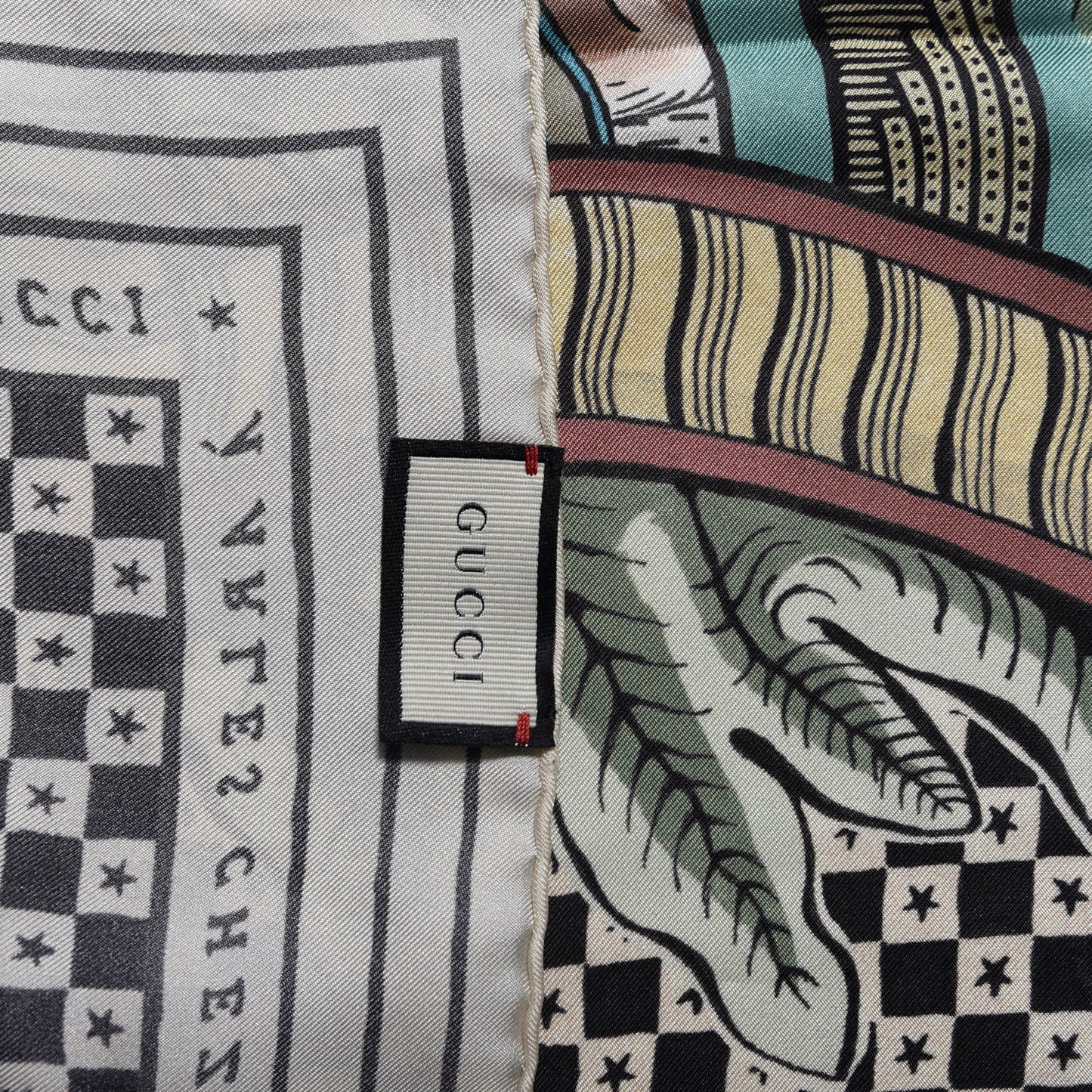 Silk Snake Print Shawl Neutral