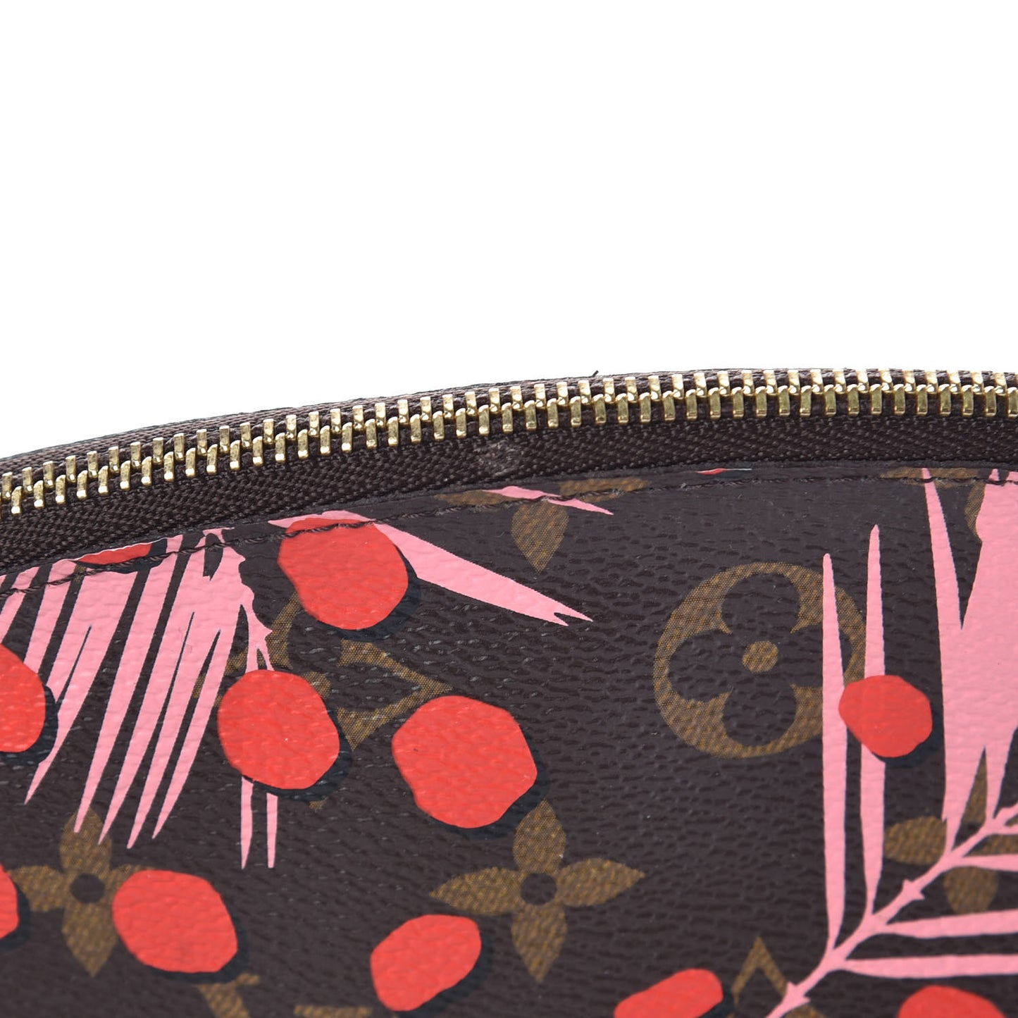 Monogram Jungle Dots Cosmetic Pouch Sugar Pink Poppy