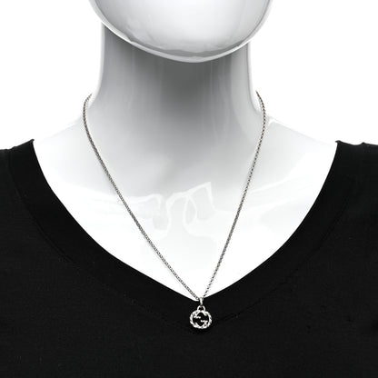 Gucci Sterling Silver Small Textured Interlocking G Pendant Necklace 2 of 4