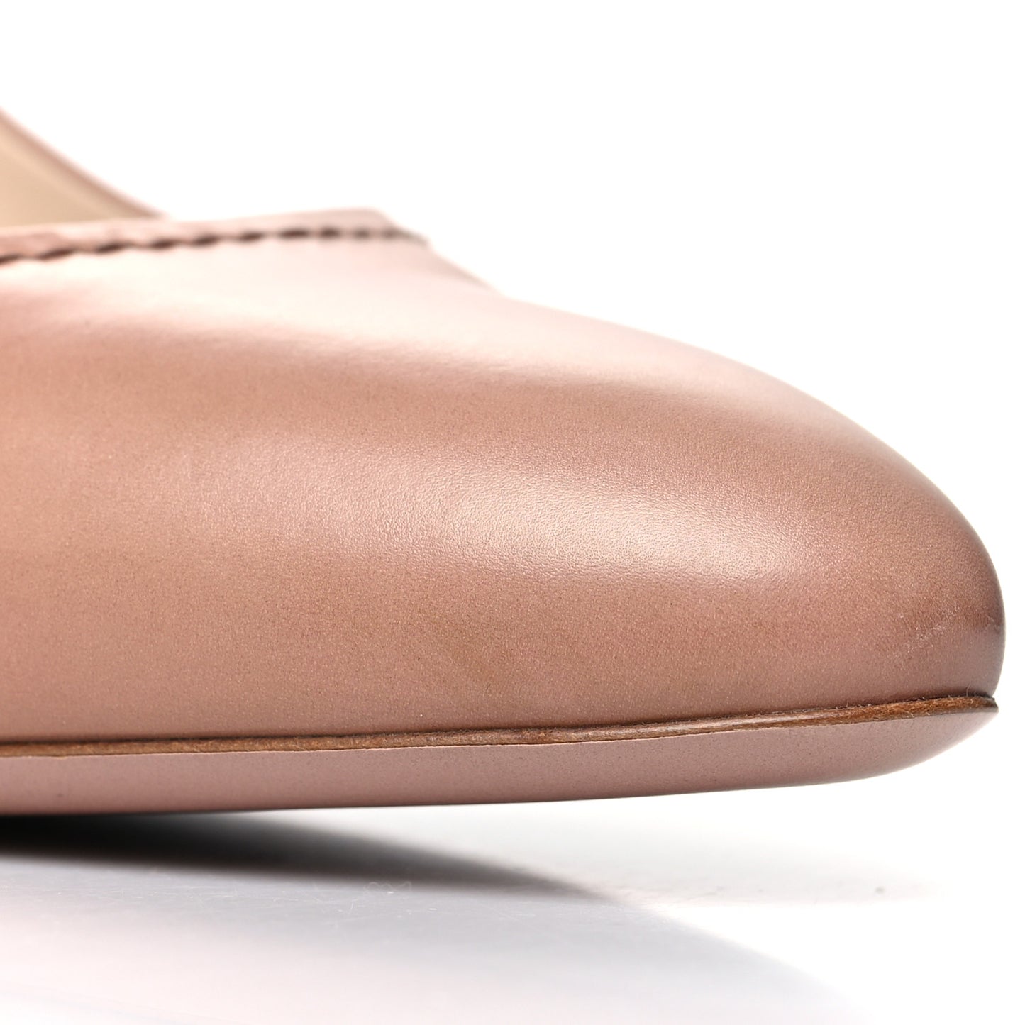 Natural Light Calfskin Pumps 38.5 Nudo