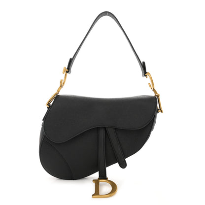 Christian Dior Grained Calfskin Saddle Bag Black 1 of 14