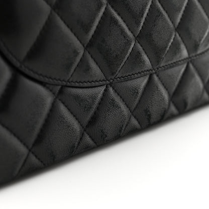 Chanel Lambskin Quilted Jumbo Double Flap Black 16 of 17