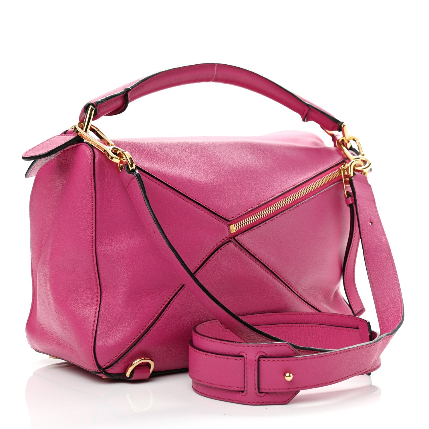 Loewe Calfskin Medium Puzzle Bag Fuchsia 3 of 13