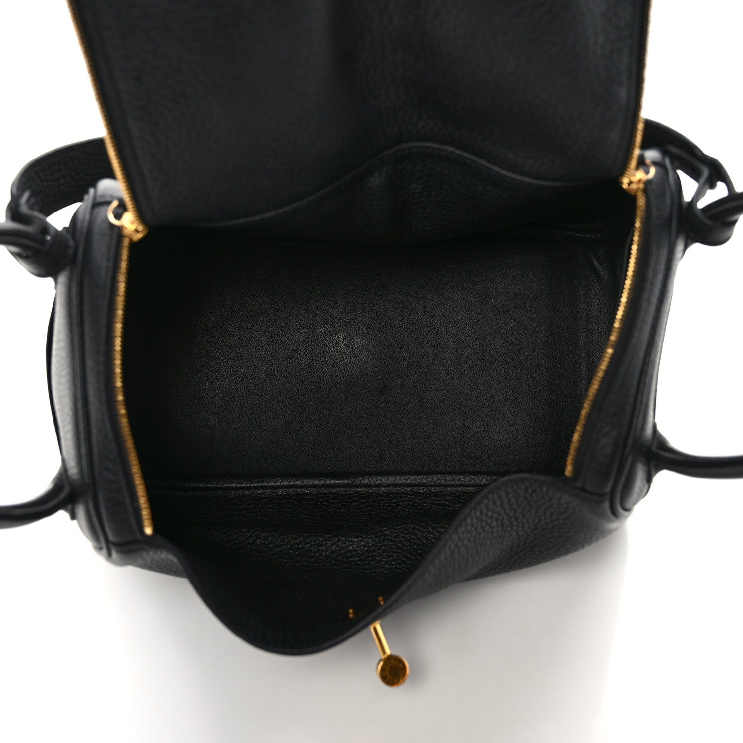 Hermes Taurillon Clemence Lindy 26 Black 5 of 11