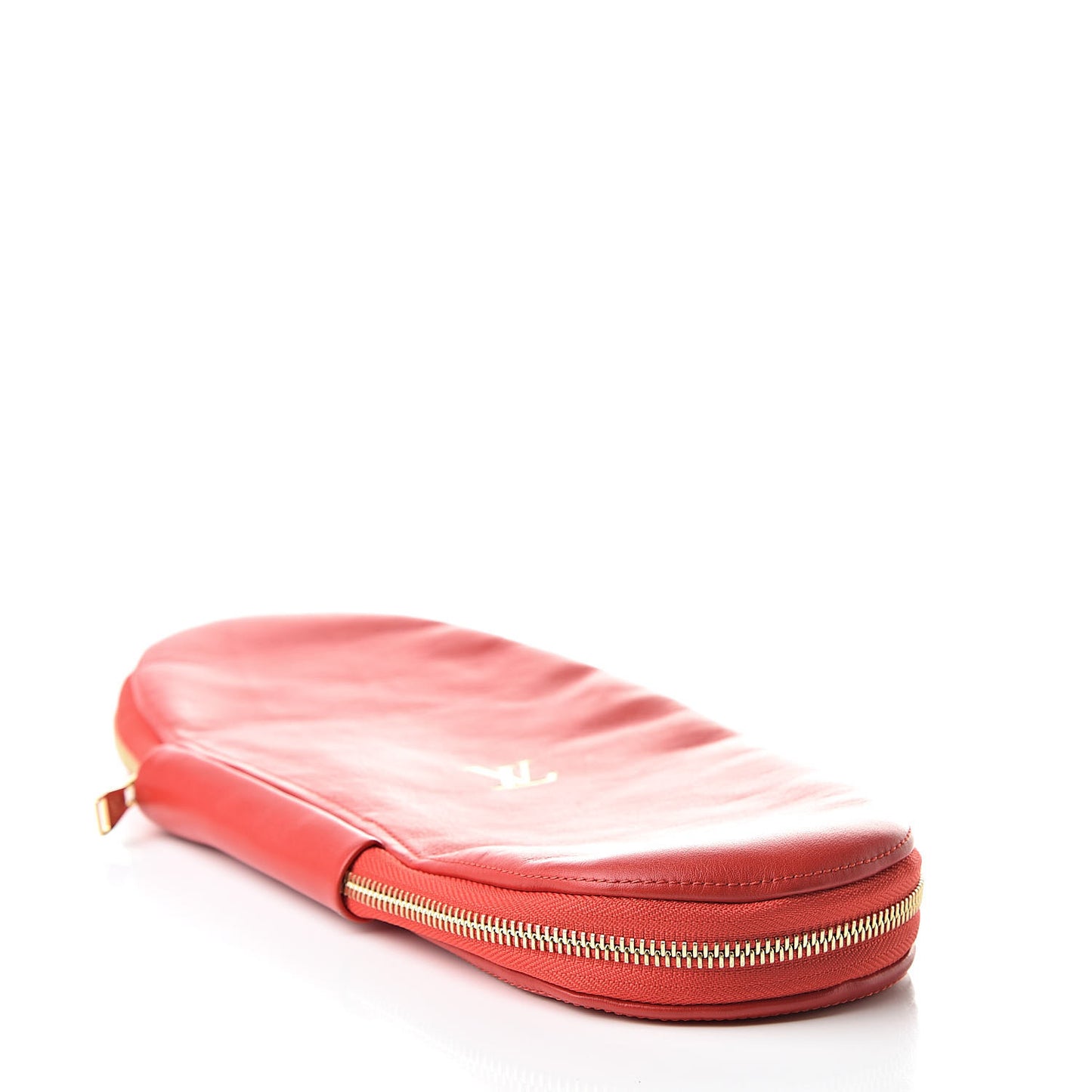 X SUPREME Lambskin Slipper Travel Case Red