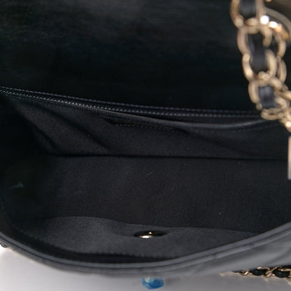 Chanel Crumpled Calfskin Medium Chain All Over Flap Black 4 of 4