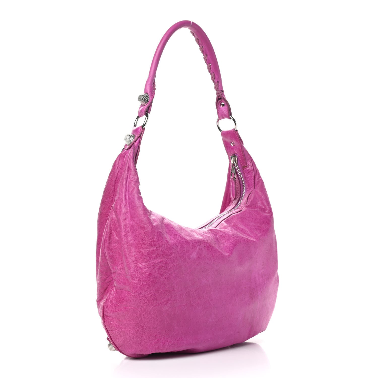 Balenciaga Agneau Giant 21 Silver Hardware Hobo Magenta 2 of 12