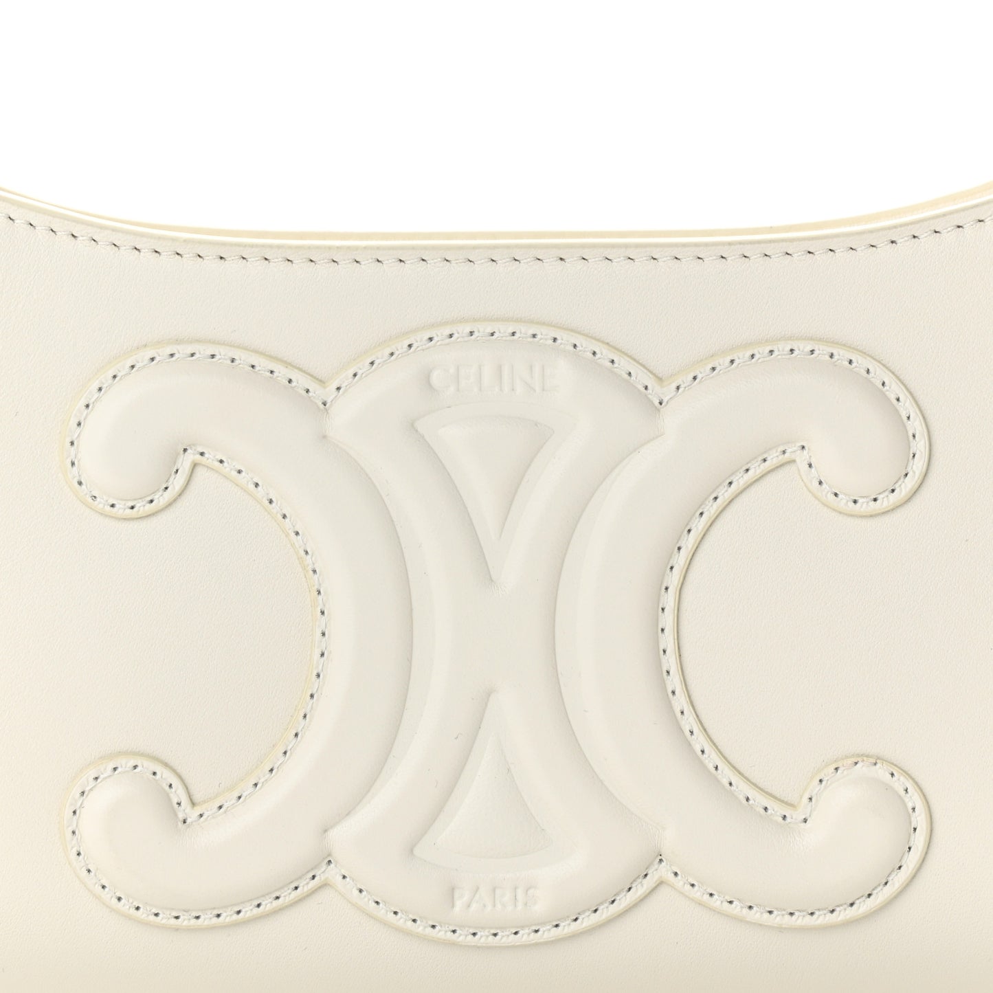 Smooth Calfskin Cuir Triomphe Shoulder Bag White