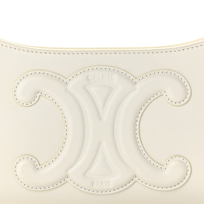 Celine Smooth Calfskin Cuir Triomphe Shoulder Bag White 6 of 10