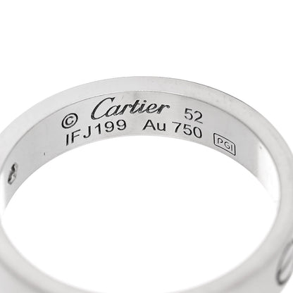 Cartier 18K White Gold Diamond 4mm LOVE Wedding Band Ring 52 6 4 of 4