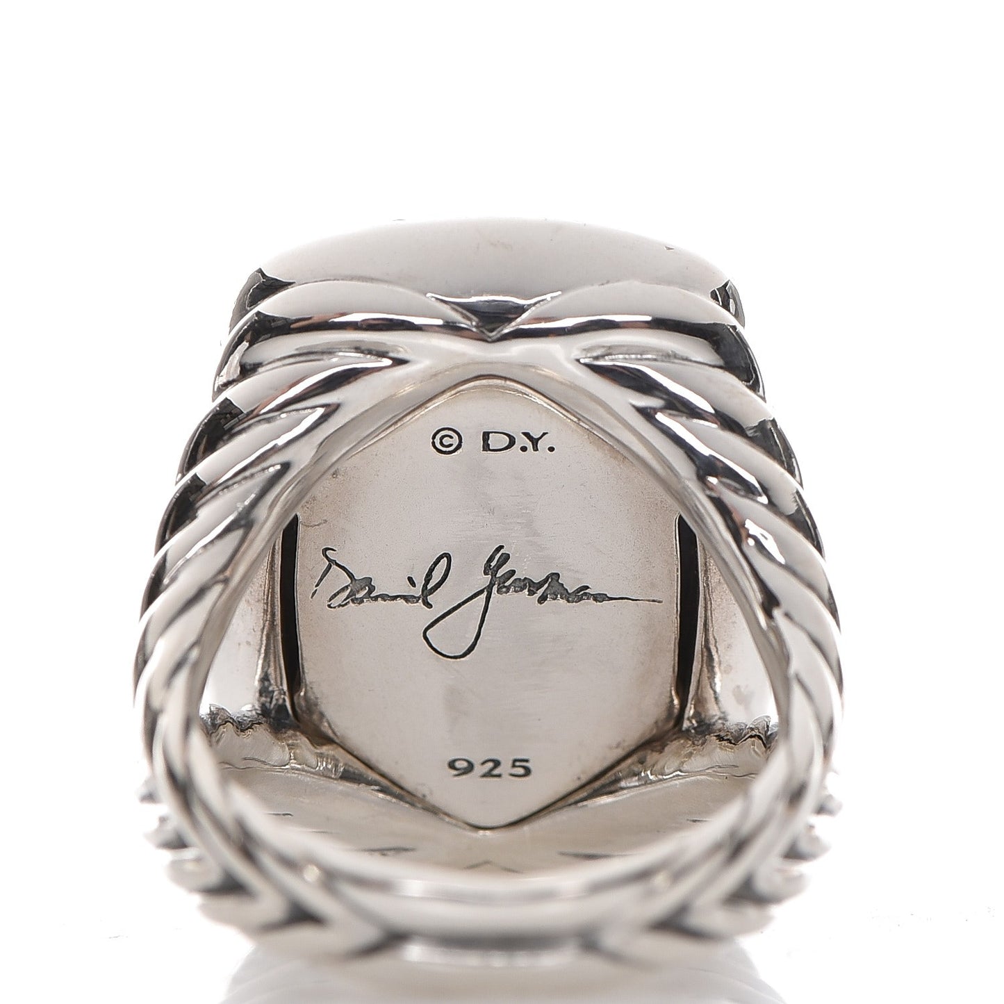 Sterling Silver Diamond Black Orchid 20mm Albion Ring 54 7
