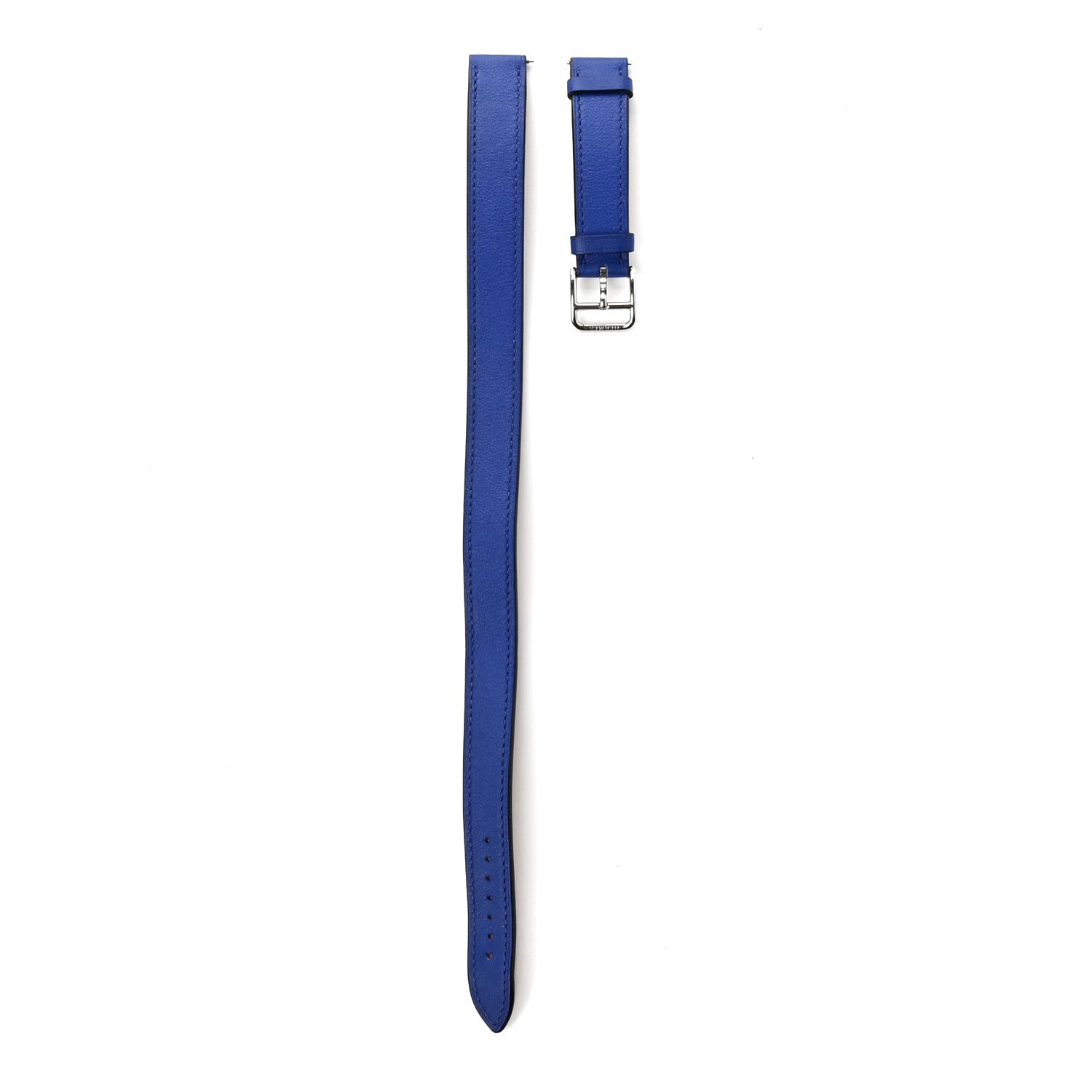 Hermes Swift Heure H Hour Watch PM Double Tour Strap Bleu Electrique 1 of 6