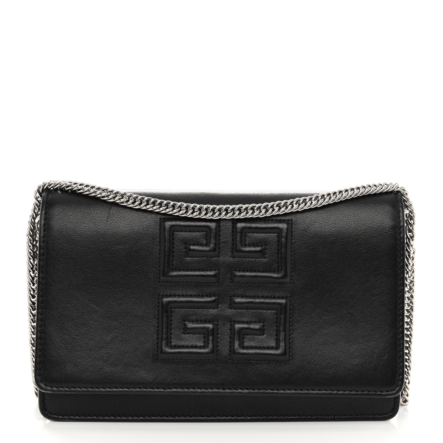 Givenchy Lambskin Emblem Chain Wallet Black 1 of 10