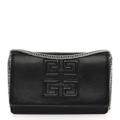 Givenchy Lambskin Emblem Chain Wallet Black 1 of 10