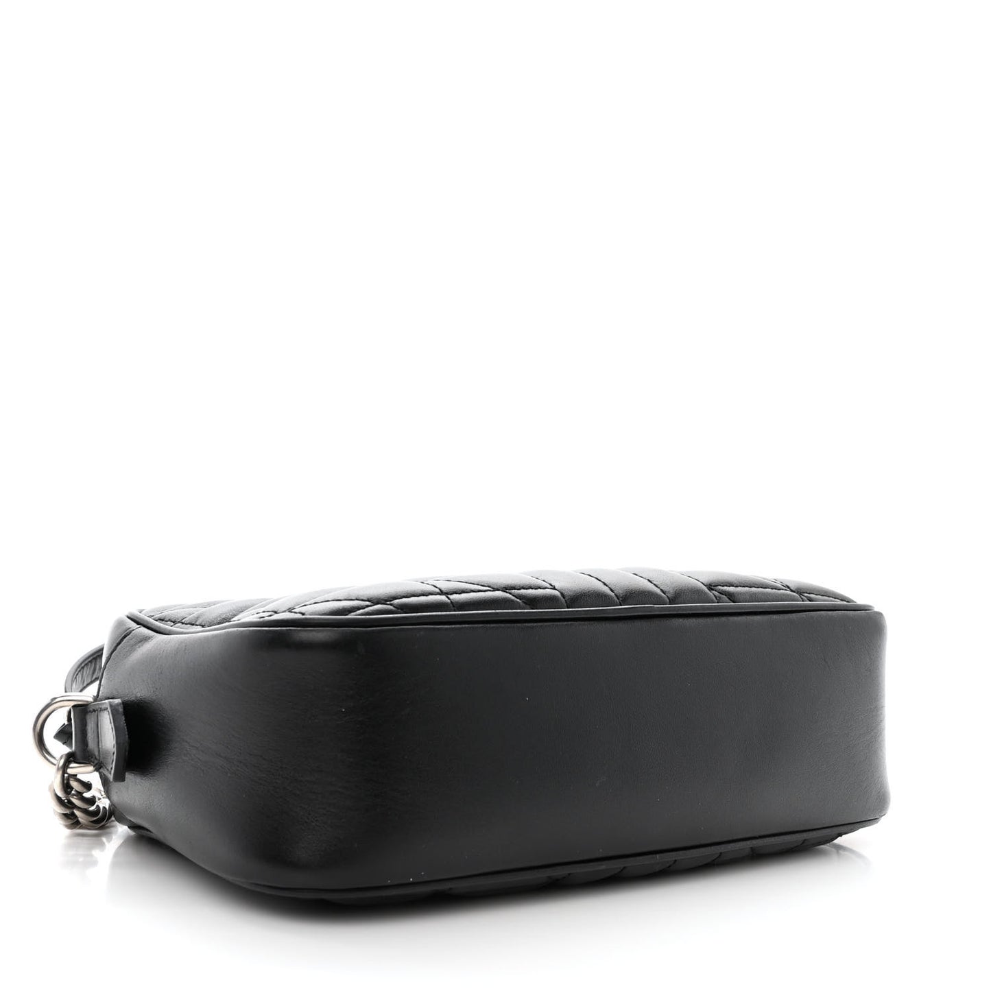 Calfskin Matelasse Aria Small GG Marmont Chain Shoulder Bag Black