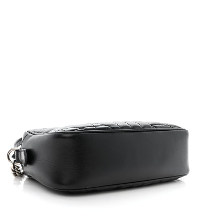 Gucci Calfskin Matelasse Aria Small GG Marmont Chain Shoulder Bag Black 4 of 13