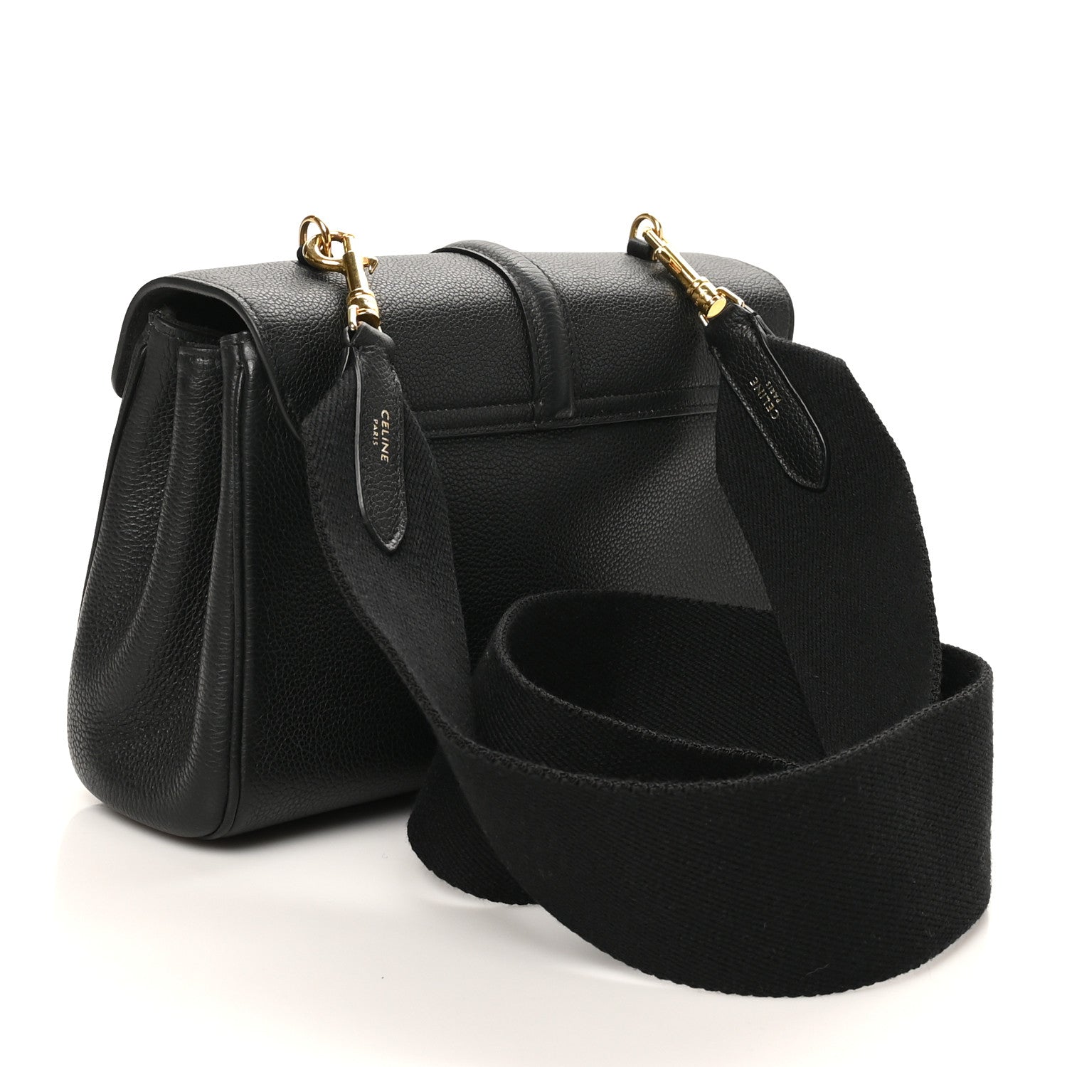 Celine Grained Calfskin Teen Soft 16 Shoulder Bag Black 3 of 9