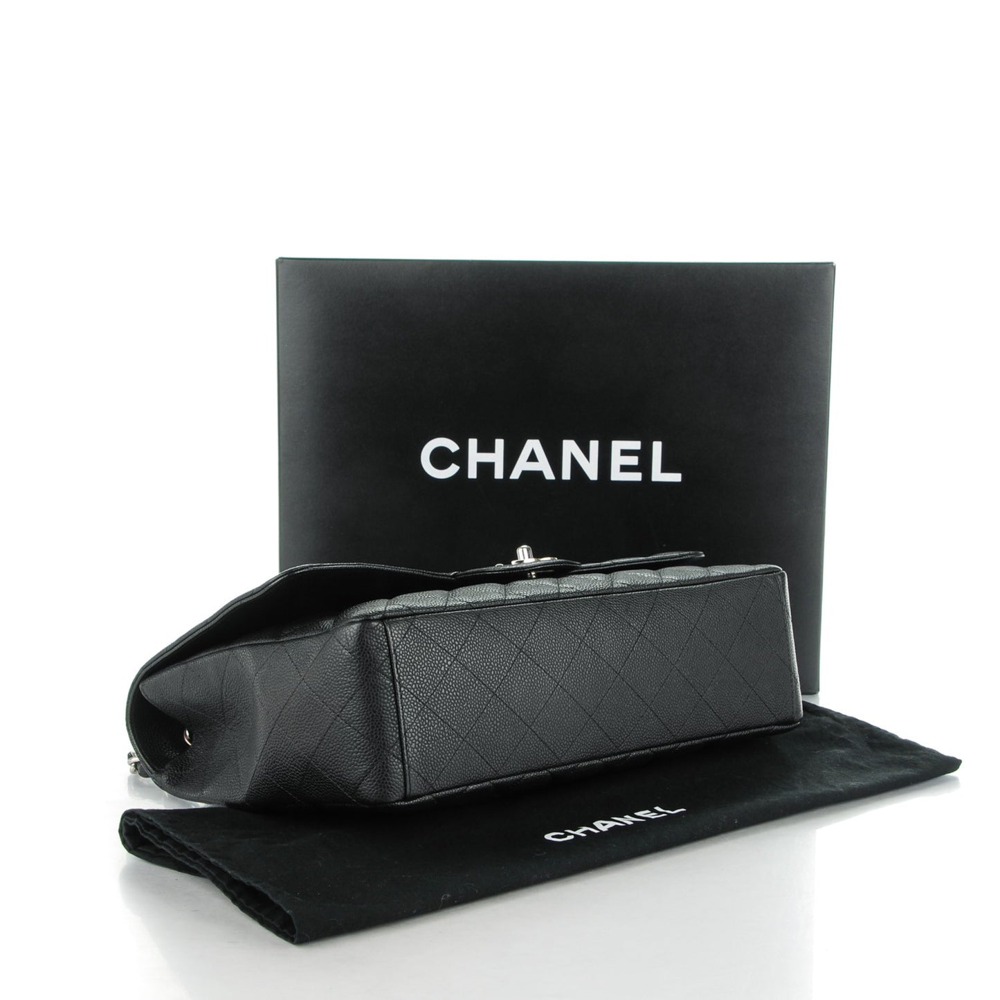 Caviar Quilted Maxi Single Flap Black