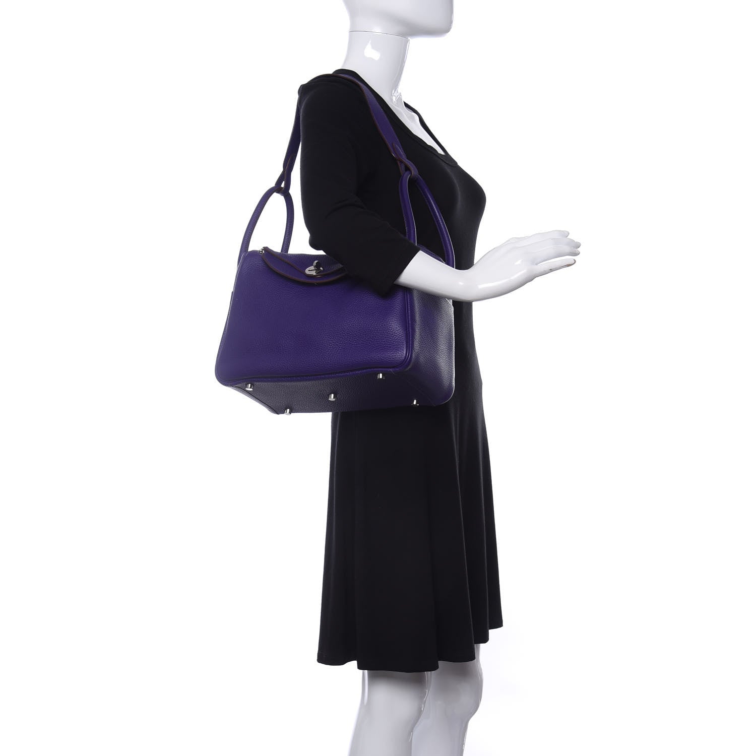 Hermes Taurillon Clemence Lindy 30 Iris 2 of 9