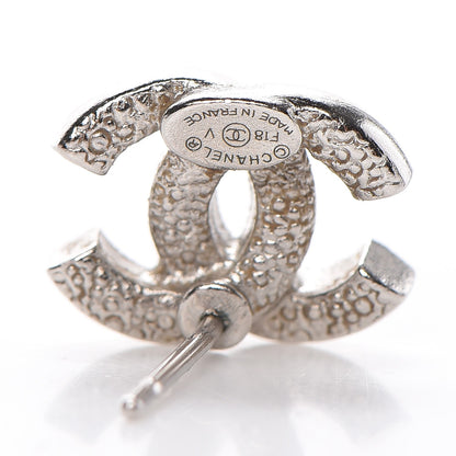 Chanel Crystal Mini CC Earrings Silver 5 of 6